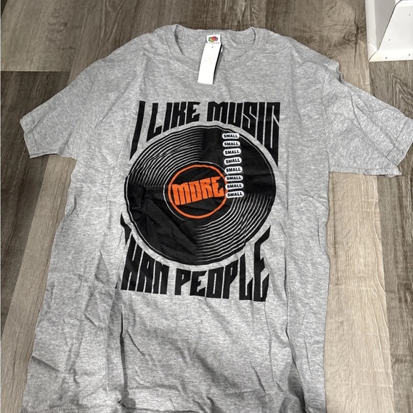 Fruit of the Loom Gray Music Graphic Tee - Picture 1 of 2